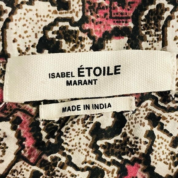 Isabel Marant Multi Floral Print One Shoulder 100% Cotton Blouse Size 6 US 38 UK - Picture 5 of 10